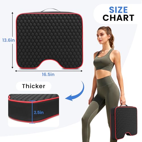 Stadium Seat Cushions - Portable Bleacher Cushions with 2.5" Extra Thick High-Density Foam and Massage Dots, Outdoor Fashion Seat Cushions for Sports Events, Travel, Camping, Chairs - color: 2pack-black