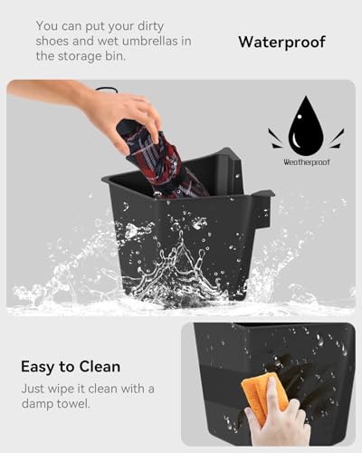 for Tesla Model Y Juniper Accessories (2025-2026) Trunk Storage Bins,Rear Trunk Organizer TPE Waterproof Trunk Storage Bins Side Box with Lids for Tesla Interior Accessories - style: New Model Y Juniper