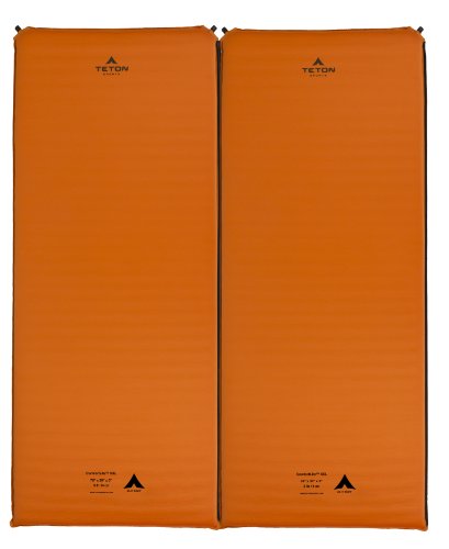 Teton Camping Seat Cushion; Stadium Seat; Office Chair; Car Pad; Inflatable, Orange - color: Orange