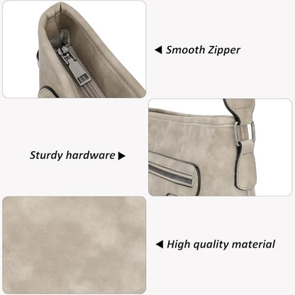 TANTOMI Crossbody Bags for Women Casual Crossbody Purses for Women Travel Shoulder Bag Handbags with Adjustable Strap - color: Gray