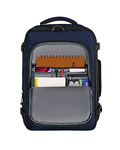 Vancropak Carry on Backpack, 40L Expandable Travel Backpack for Airplane | Flight Approved Business Bag, Lightweight Weekender Bag, Water Resistant Daypack, Adjustable Strap, Hidden Shoulder Strap - color: Blue, size: X-Large