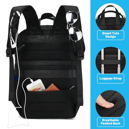 Insulated Cooler Backpack,Double Deck Leakproof Cooler Bag,Insulated Backpack Cooler Lunch Backpack for Men Women - color: Blue+Black