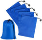 PALTERWEAR Drawstring Bag with Toggle - Nylon Cinch and Ditty Pouch Six-Pack (Blue, 6 x 8 Inch, Set of 6) - color: Blue, size: 6 x 8 Inch