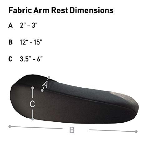 FH Group Flat Cloth Fabric Armrest Cover Semi-Universal Fit, One Pair Black - color: Black, style: Armrest Cover
