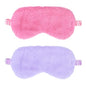 2 Pcs Plush Eye Mask Soft Sleeping Blindfold Eye Cover Comfortable Furry Faux Fur Sleeping Mask Satin Nap Night Eyeshade Cover for Women Men Gift (Rose, Violet) - color: Rose&violet