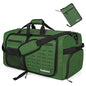 Foldable Travel Duffle Bag for Men Women, Waterproof with Shoe Compartment, 80L 120L Large Collapsible Luggage Bag, Lightweight Packable Duffel for Travel Sports Gym Airline Carry On Checked Bag - color: Green