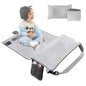 Toddler Travel Airplane Bed Kids Airplane Extender Sea, Travel Inflatable Foot Rest Portable Travel Bed Grey