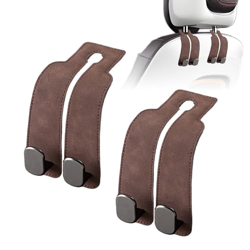Car Purse Hook Purse Hook for Car Seats Headrest Car Seat Hooks,Heavy Duty Vehicle Organizer for Handbags, Groceries, Purses, Keep Car Tidy (Brown, 2 Pack) - color: Brown, size: 2 Pack