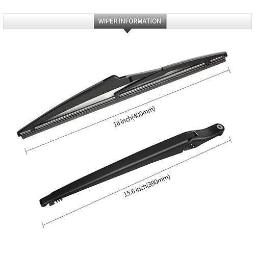 Replacement for Toyota Sienna 2011-2020 Rear Windshield Wiper Blade and Arm Assembly-Car Back window wiper Arm Blade Complete Set - size: For Toyota Sienna 2011-2020