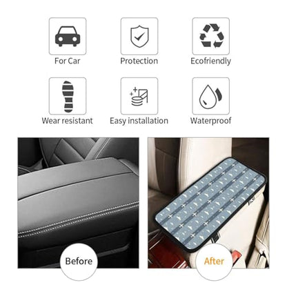 Airplanes and Runways 1 Print Car Center Console Cover Universal Neoprene Car Armrest Storage Box Decoration Protector Pad for Car Truck SUV, Interior Accessories