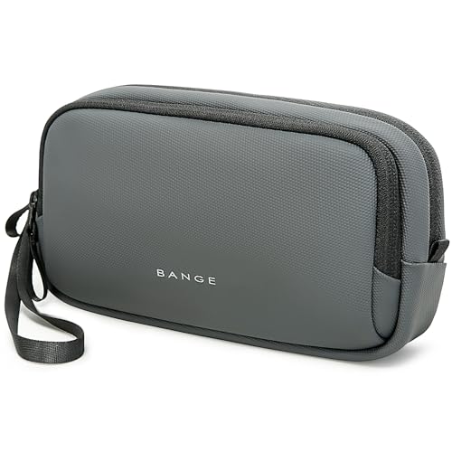 BANGE Cable Organizer Pouch，Water Resistant Tech Accessories Bag Carry Storage，Electronic Accessory Case for Charger, Cables, Power Bank, Hard Drive, Cords - color: grey, size: M