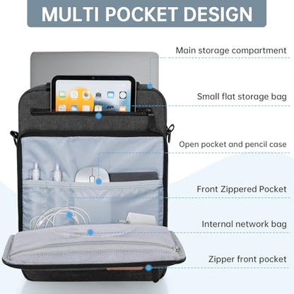 15 inch Laptop Sleeve Bag,Padded Protective Travel Carrying Case for New 15"/15.3" MacBook Air M5 M4 M3 M2 2026-2023,Dell XPS 15 Plus,15 Inch Surface Laptop 7/6/5/4/3,Galaxy Tab S9 Utra 14.6" - color: Grey, size: 15 Inch