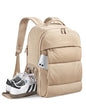 BAGSMART 30L Travel Backpack for Women, Carry on Backpack for Airplanes, Gym Backpack with Shoe Compartment, Lightweight Travel Bag Fits 15.6 Inch, Water-Resistant, Desert - color: Desert