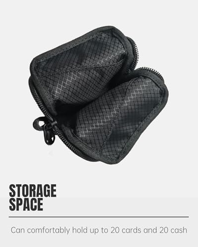 Y-SHP MATRIX Mens Wallets,Portable Card Wallet For Men - Small and Exquisite Keychain Wallet,Coin Purse for Men and Women to Travel Suitable for Storing Keys,Cards and Cash（Black） - style: Black White Grid Uhmwpe