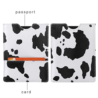 XEYOU Passport Holder Cover - Ultra Slim Premium Vegan Leather Travel Wallet Case Cover - color: Cow Pattern
