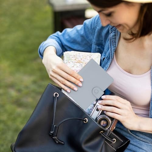 WASON Leather Passport Cover Wallet - Travel Passport Holder with RFID, Card Slots, Cash Pocket, Coin Purse, Tracker Slot, Boarding Pass and Ticket Organizer for Men and Women (Blue) - color: Blue