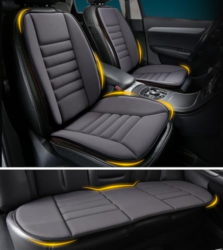 kingphenix 5-Piece Memory Foam Car Seat Cushion Set with Full Back Support Pillow, Comfort for Long Drives & Road Trips, Universal Automotive Comfort for Most Car, Van, Truck, SUV, Dark Grey - color: Dark Grey, size: Full Set
