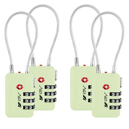 TSA Accepted Luggage Travel Lock, Set-Your-Own Combination Lock for School Gym Locker, Luggage Suitcase Baggage Locks, Filing Cabinets, Toolbox, Case (Mint Green, 4 Pack) - color: Mint Green, size: 4 Pack