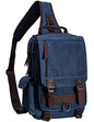 mygreen Canvas Cross Body Messenger Bag Shoulder Sling Backpack Travel Rucksack - color: Dark Blue, size: Large