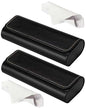 RayLove Hard Shell Glasses Case, Lightweight Leather Eyeglass Case, Travel-Friendly Sunglasses Protector for Men & Women - color: 2, Black