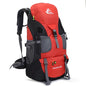 Bseash 50L Hiking Backpack, Water Resistant Lightweight Outdoor Sport Daypack Travel Bag for Camping Climbing Skiing Cycling (Red - No Shoe Compartment) - color: Red - No Shoe Compartment