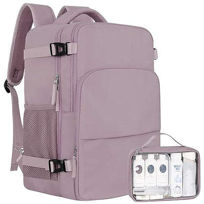 Sinaliy Travel laptop Backpack for Women, Personal Item Size Flight Approved, 16 Inch Laptop Bag with Multi-Pockets, College Computer Bag, Waterproof Carry On Backpack Casual Daypack Backpack - color: Purple, size: Large