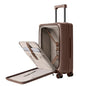 NINETYGO Carry On Luggage 22x14x9 Airline Approved, Top Opening 20 Inch Suitcase with Front Compartment, Expandable, Coffee-Infused PC Shell, Eco-Friendly, Cup Holder, TSA, Spinner Wheels (Latte) - color: 02-Caramel Latte, size: Carry-On 20-Inch (Top Open