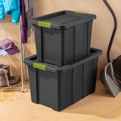 Sterilite 12-Pack Storage Bins with Lids, Heavy Duty Totes, Tuff1, 30 Gallon, Flat Gray - color: Flat Gray, size: 30 Gallon (12 Pack)