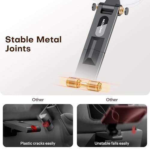 OMOTON TP02 360°Rotating for MagSafe Tripod, Adjustable Aluminum Magnetic Phone Tripod for iPhone 17/16/15/14 Pro Max Air, Foldable Cell Selfie Stick Fits Vlog, Gym, Travel Essentials, Black& Black - color: 7-Black& Black