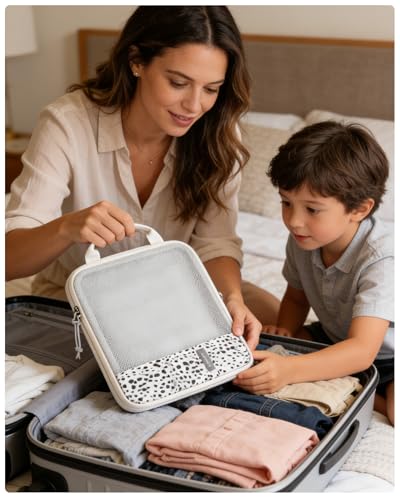 BAGSMART 6 Set /4 Set/2 Set Compression Packing Cubes for Travel, Lightweight Luggage Organizer Bags, Durable Space Saver Bags Travel Essentials - color: Seaside Dots, size: Set of 6
