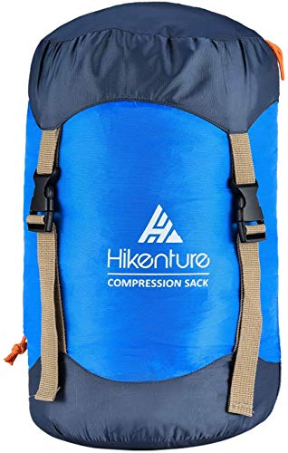 Hikenture Compression Sack for Sleeping Bag, Upgrade Anti-Tear Nylon Sleeping Bag Stuff Sack, 10L/14L/20L/30L Water-Resistant Compression Bag, Storage Bag - color: Blue, size: 20L