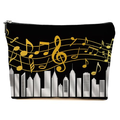 JIUWEIHU Piano Keys Makeup Bag, Musical Cosmetic Bags Travel Organizer Bag Zipper Pouch, Christmas Birthday Gifts for Pianist Music Lover Women Friend Colleague Sister Musicians - color: Multicolor 0064