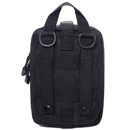 Molle Pouch, Sturdy 600D Nylon Tactical Medical Pouch,Rip-Away EMT First Aid Pouch (Bag Only) - color: black1
