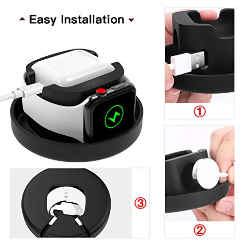 MoKo Storage Box Compatible with Apple Watch Series 11/10/9/8/7/6/5/4/3/2/1/SE3/SE2/SE, Portable Protective Travel Bag Fit iWatch 38mm 40mm 41mm 42mm 44mm 45mm 46mm Airpods Pro/3/2/1, Rose Gold - color: Rose Gold