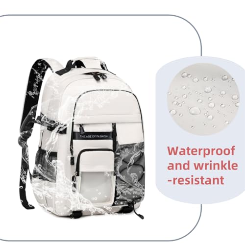 Laptop Backpack For Teen Boys Girls Durable Bookbag Middle High School Bag Women Men Waterproof Travel Daypack (2grey) - color: Grey