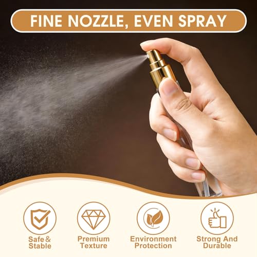 Mini Glass Spray Bottle 50pcs 10ml Clear Spray Bottle Empty, Fine Mist Refillable Mini Perfume Spray Bottle, Perfume Atomizer, Travel Spray Bottle For Hair, Small Empty Sample Containers Portable - size: Spray Bottle10ml-50P