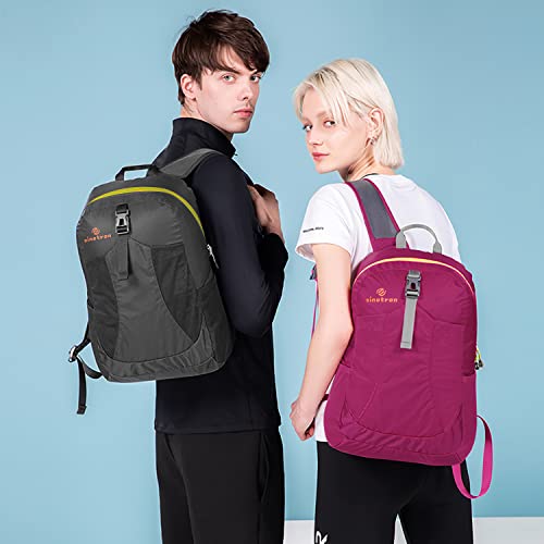 sinotron 22L Lightweight Packable Hiking Backpack, Small Hiking Backpack Day Pack for Women Men Travel Camping Vacation - color: Red