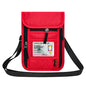 HOTEMIA Neck Wallet for Travel,Passport Holder Neck Pouch for Men Women with Adjustable Neck Strap and RFID Blocking - color: Red