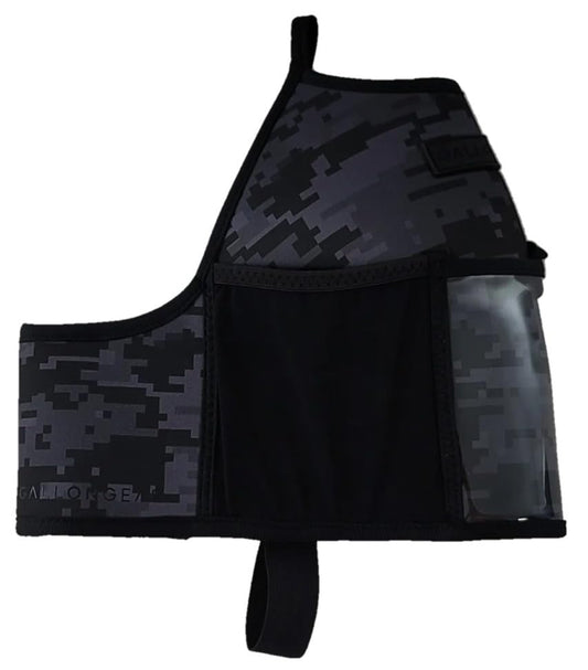 Half-Gallon Fitness Hydration Cover | Neoprene Insulated Cooling & Portable Gym Water Bottle Carrier | CASE with Storage Pockets - color: CAMO DIGITAL BLACK