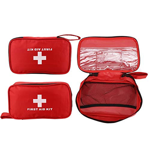 Compact First Aid Empty Pouch,Nylon Lightweight First Aid Bag for Emergency at Home, Office, Car, Outdoors, Boat, Camping, Hiking(Bag Only) - size: 9 x 4.7 x 2 inch