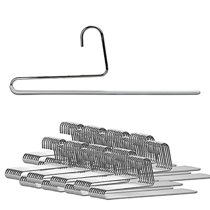 Mawa by Reston Lloyd Non-Slip Space Saving Clothes Hanger with Single Rod for Pants, Style KH35U, Silver, Set of 160 - color: Silver, size: Set of 160
