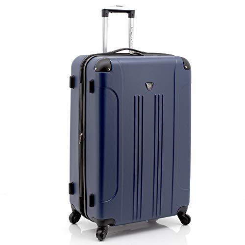 Travelers Club Chicago Hardside Expandable Spinner Luggage, Navy Blue, 3 Piece Set - color: Navy Blue, size: 3 Piece Set