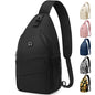 Pritent Crossbody Bags for Women Men Trendy Sling Bag Backpack Casual Chest Bag with Convertible Shoulder Strap - color: Black, size: Medium