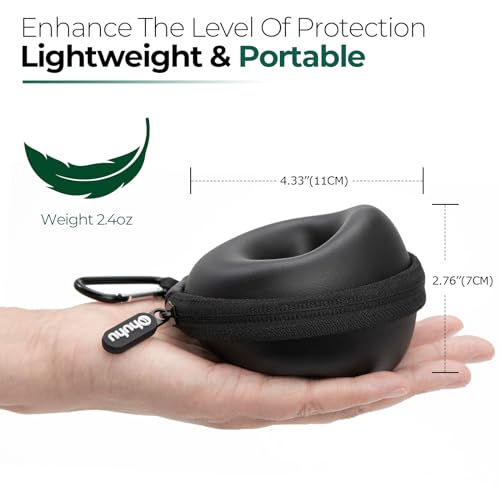 Ohuhu Travel Watch Case for Men Women - Portable Single Watch Storage Organizer with 56mm Heightened Design Fits Wristwatches & Smartwatches Ideal Gift for Father's Day Christmas Birthday