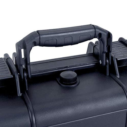 MEIJIA Portable All Weather Waterproof Protective Case,Hard Case,Camera Case With Customized Fit Foam,Fit Use of Drones,Camera,Equipments,Pistols,Elegant Black,13.35 x11.63x5.98inches - color: black