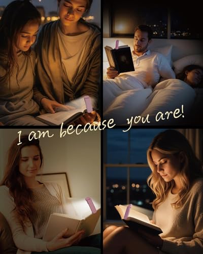 HEMONNKAM Book Reading Light, Rechargeable Clip on Booklight, Eye Caring 3 Color Temperatures & 5 Brightness Levels, Night Use for Bed, Long Lasting, Reading at Night in Bed, Pink - color: Pink