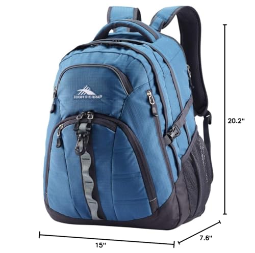 High Sierra Access 2.0 Laptop Backpack, Graphite Blue/Mercury, One Size - color: Graphite Blue/Mercury