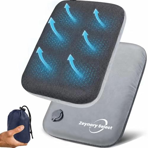 Inflatable Stadium Seat Cushion for Bleachers, Portable Air Pad that Packs Small, Breathable Top & Non-Slip Bottom, Removable Washable Cover for Sports Games, Concerts & Outdoor Events