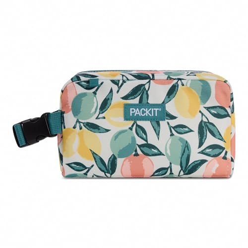 PackIt Freezable Small Insulated Snack Box, Citrus Orchard, with EcoFreeze Technology (Built-in Ice Pack), Mini Cooler or Small Lunch Bag, For Fresh Snacks On the Go, for Work, Gym, or Travel - color: Citrus Orchard, size: Medium