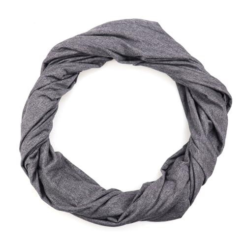Infinity Scarf with Hidden Pockets Converts to Blanket and Wrap Travel Blanket Tube Scarf Wearable Blankets for Women Perfect for Travel, Grey